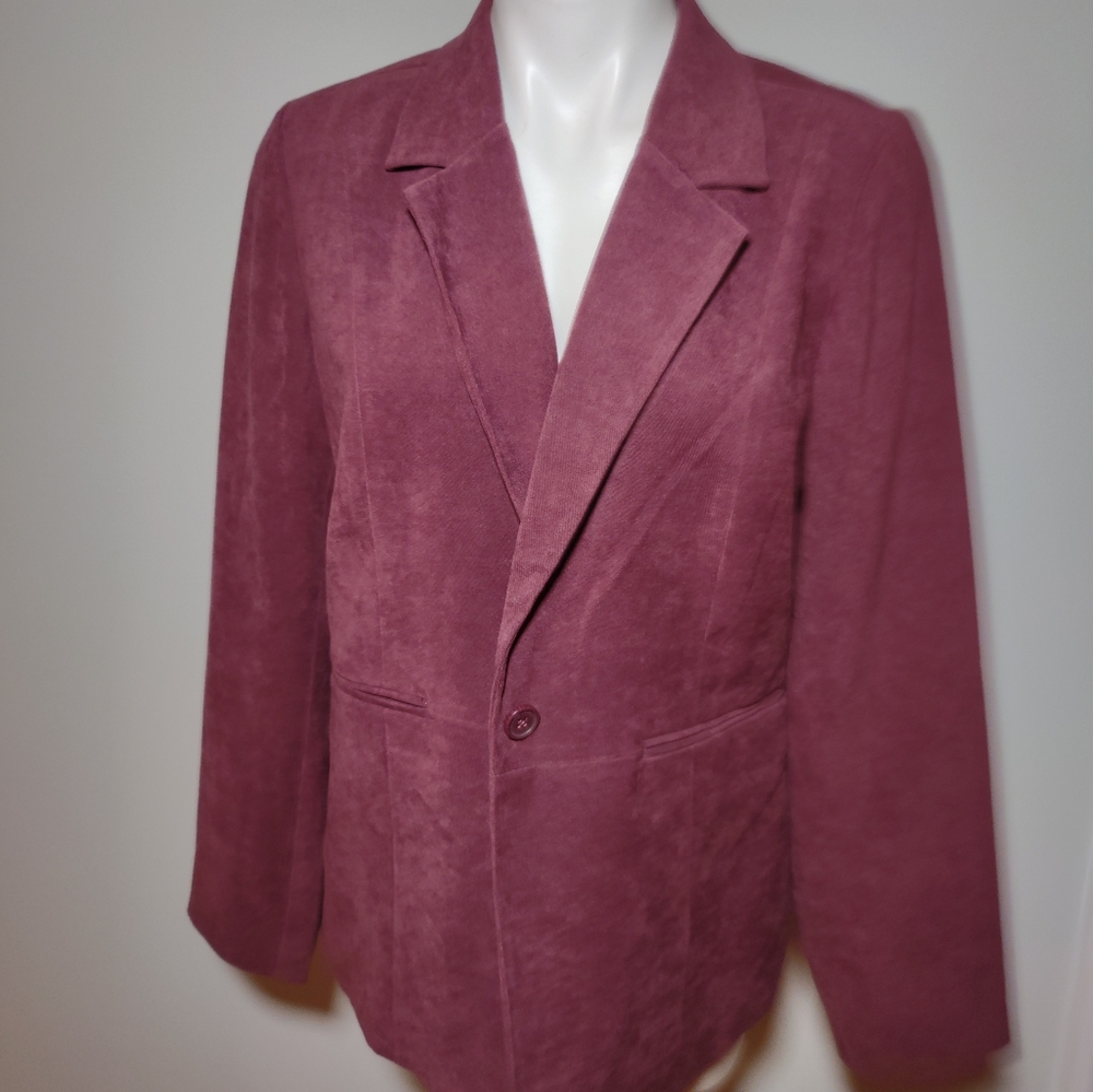 Vintage denim & Co seude blazer
